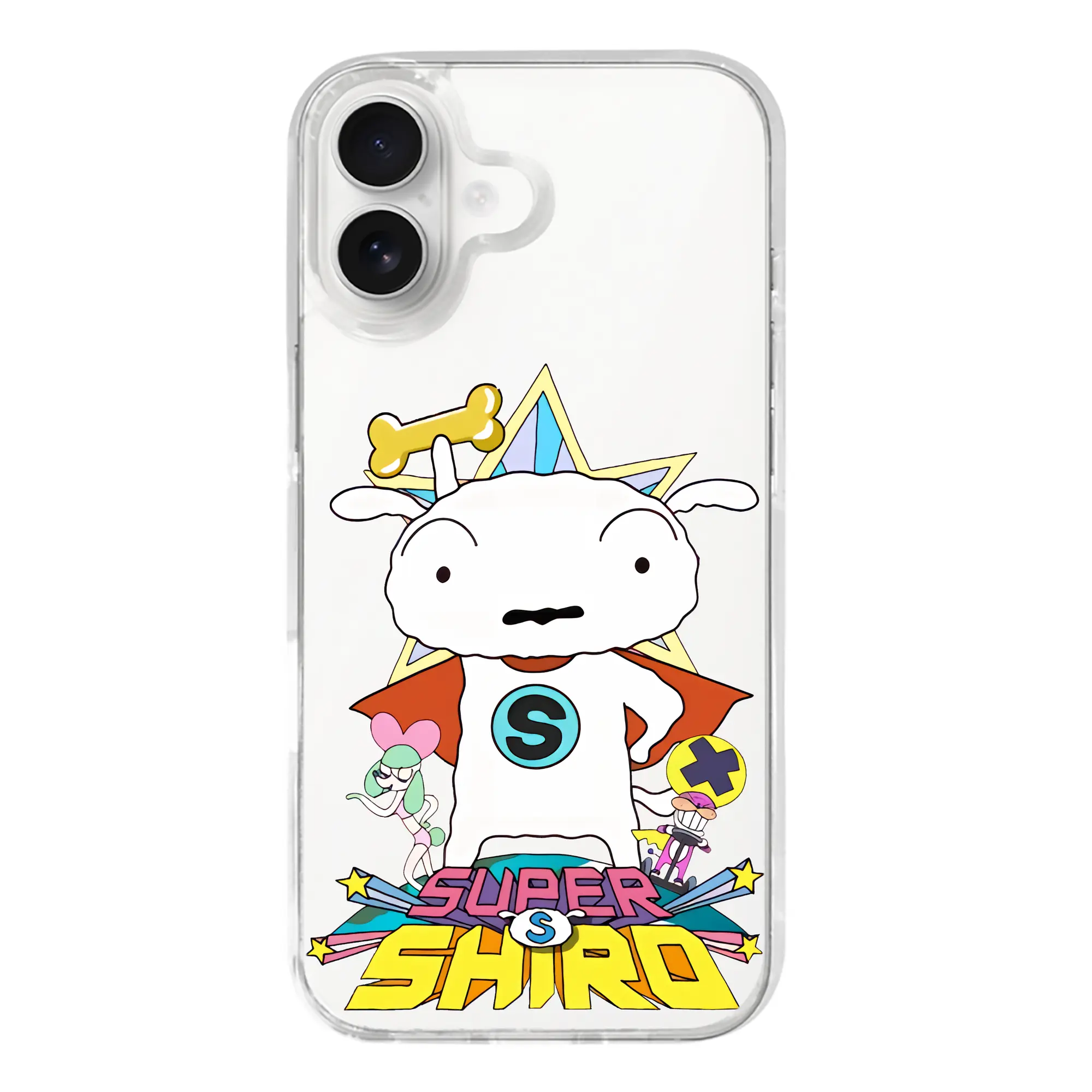 クレヨンしんちゃん グッズ シロ - iPhone 17シリーズ 透明スマホケース – 薄型・耐衝撃・精密フィット保護カバー